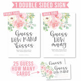 25 Guess How Many Bridal Shower Games For Guests - Floral Baby Shower Games To Play, Guess How Many Kisses Game, Gender Reveal Games For Party, Baby Shower Ideas, Birthday Party Games