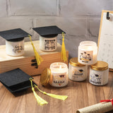 24Pcs Graduation Scented Candles Gifts Set For Her Him Include 12 Pcs 7Oz Jar Soy Wax Candles And 12 Pcs Mini Graduation Cap For Masters Degree College High School Graduate Gifts