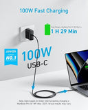 100W USB C Laptop Charger with 5FT Cable Compact Foldable Fast Charging Adapter