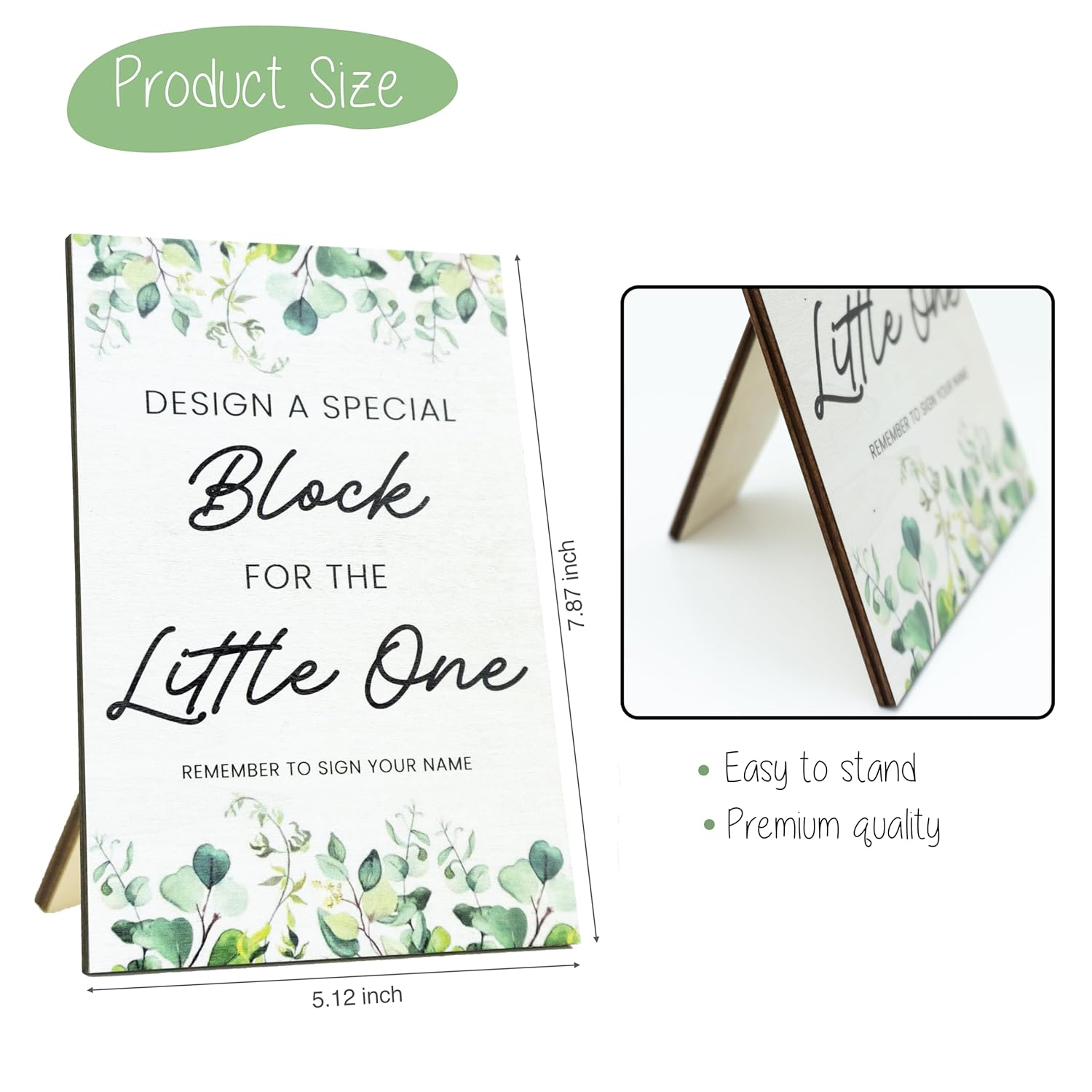 111 Pcs Baby Shower Game Blocks To Decorate, Includes 36 Stencils 50 Wooden Blocks 24 Acrylic Markers - Plain Wooden Blocks Great For Baby Shower Activities For Guests