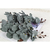 41In Artificial Orchids Fake Orchid 6Pcs Velvet Silk Orchids That Look Real Long Stem Artificial Flowers For Tall Vase For Home Party Fall Halloween Décor (Gray)