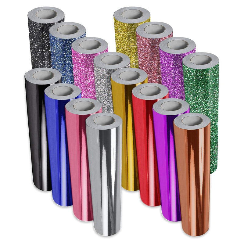 16-Color Chrome Gloss & Matte Glitter Deco65 Permanent Adhesive Craft