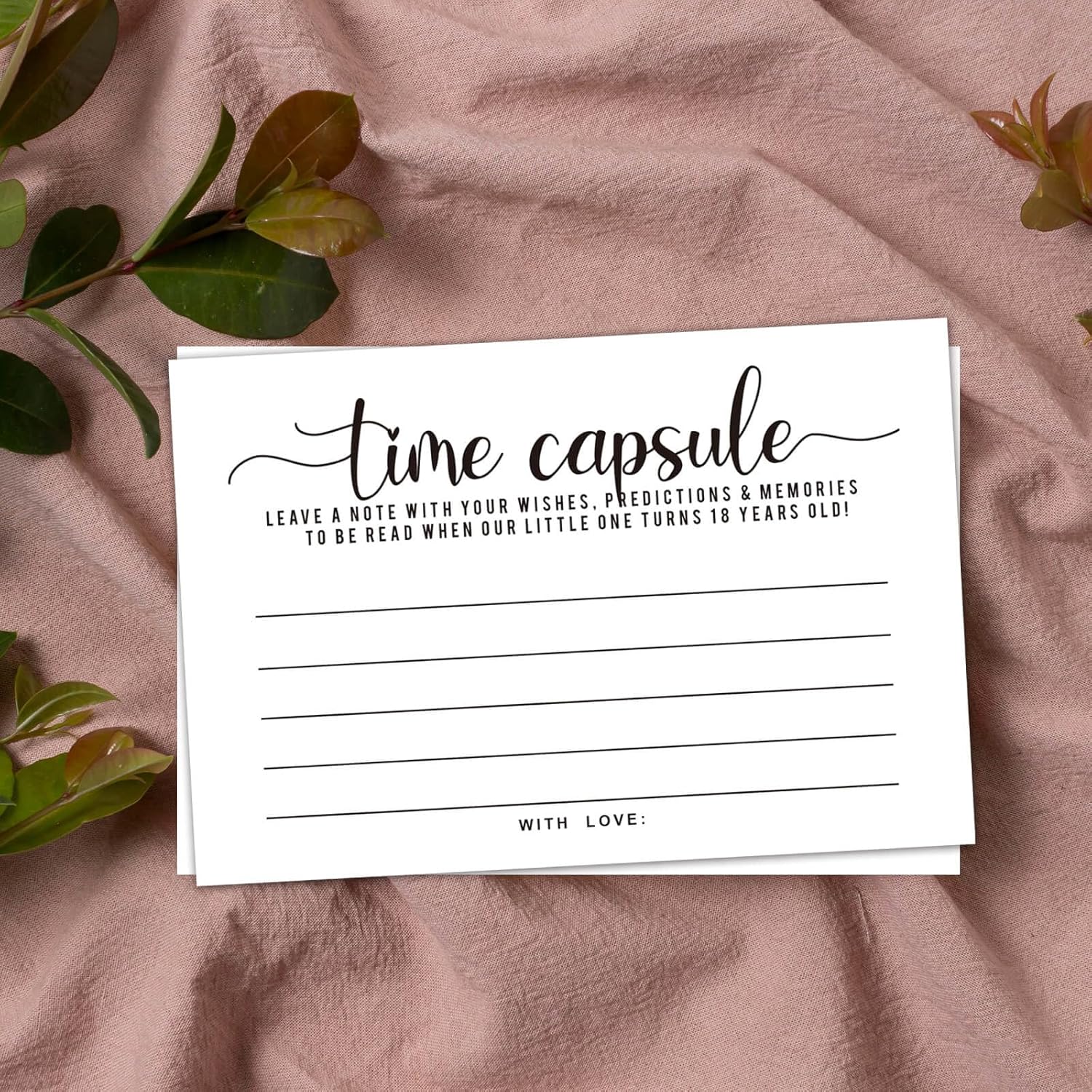 Time Capsule Cards For Birthday Parties, 1St Birthday Party Games, Or Baby Shower Games Activities For Guests, 50 Cards 4X6 Inches.
