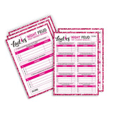 Ladies' Night Party Feud - Great For Bachelorette Party Or Adult Trivia Game - 30 Feud Cards And 3 Fast Money Round Cards