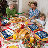 Blue Christmas Napkins, 40Pcs Snowman Christmas Paper Napkins Disposable Christmas Cocktail Napkins Blue Merry Christmas Napkins For Blue And White Christmas Decorations Xmas Winter Holiday