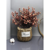 Babys Breath Silk Artificial Flowers 6 Bundle European Fake Flowers Decor Wedding Party Fall Stems Decoration Bouquets Diy Home Garden,Farmhouse,Living Room Decor (Beige Brown-6Pcs)