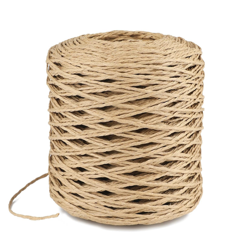 Raffia Ribbon,656 Feet 2Mm Raffia Paper Craft Packing Twine Ribbon, Brown Twis