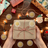 500Pcs Snowflake Stickers, Foil Stamping Process Christmas Snowflake Stickers Roll 1.5In Gold Snow Flake Window Clings Round Winter Snowflake Decals For Xmas Winter Decoration Envelope Seal