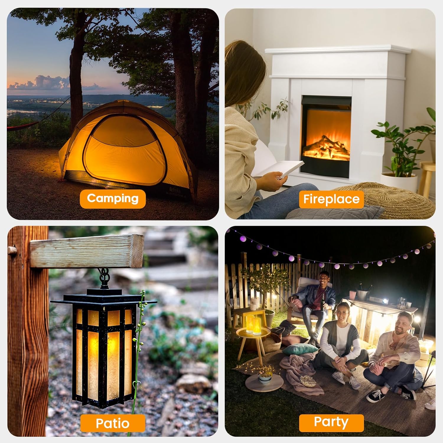 ?Upgraded? Led Flame Lights With Remote & Timer, 4-Mode Rechargeable Battery Operated Flameless Candles, Waterproof Pillar Flickering Lanterns For Bathroom Patio Wedding Halloween Home Decor