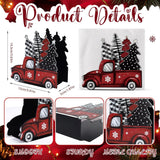Christmas Napkin Holder For Tables Red Black Truck Metal Cocktail Buffalo Plaid Christmas Tree Napkin Holder Rustic Tissue Paper Dispenser For Winter Xmas Storage Farmhouse Restaurant Kitchen Party