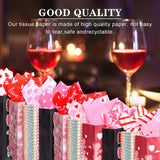 60 Sheets Valentine'S Day Tissue Paper Love Heart Gift Wrapping Paper 13.8 X 19.7 Inch Assorted Pink Red Sweet Valentine Tissue Paper For Diy Craft Gift Bags Wedding Birthday Party Decor