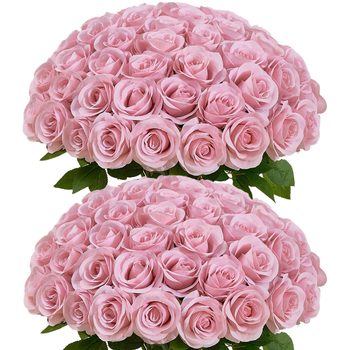 60 Pcs Fake Dusty Pink Roses, Artificial Burgundy Flowers Bulk Realistic Silk Faux Rose With Stems For Wedding Decoration Anniversary Bridal Bouquet Diy Floral Arrangement Romantic Home Decor Gifts