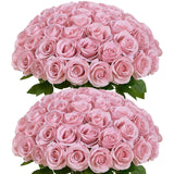 60 Pcs Fake Dusty Pink Roses, Artificial Burgundy Flowers Bulk Realistic Silk Faux Rose With Stems For Wedding Decoration Anniversary Bridal Bouquet Diy Floral Arrangement Romantic Home Decor Gifts