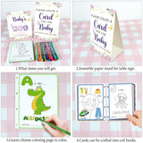 Baby’S First Abc Book Baby Shower Activity & Keepsake Game, A To Z Animal Coloring Cards With 24 Watercolor Pens, Fun & Interactive Baby Shower Game For Guests, Guest Book Alternative (Butterfly)
