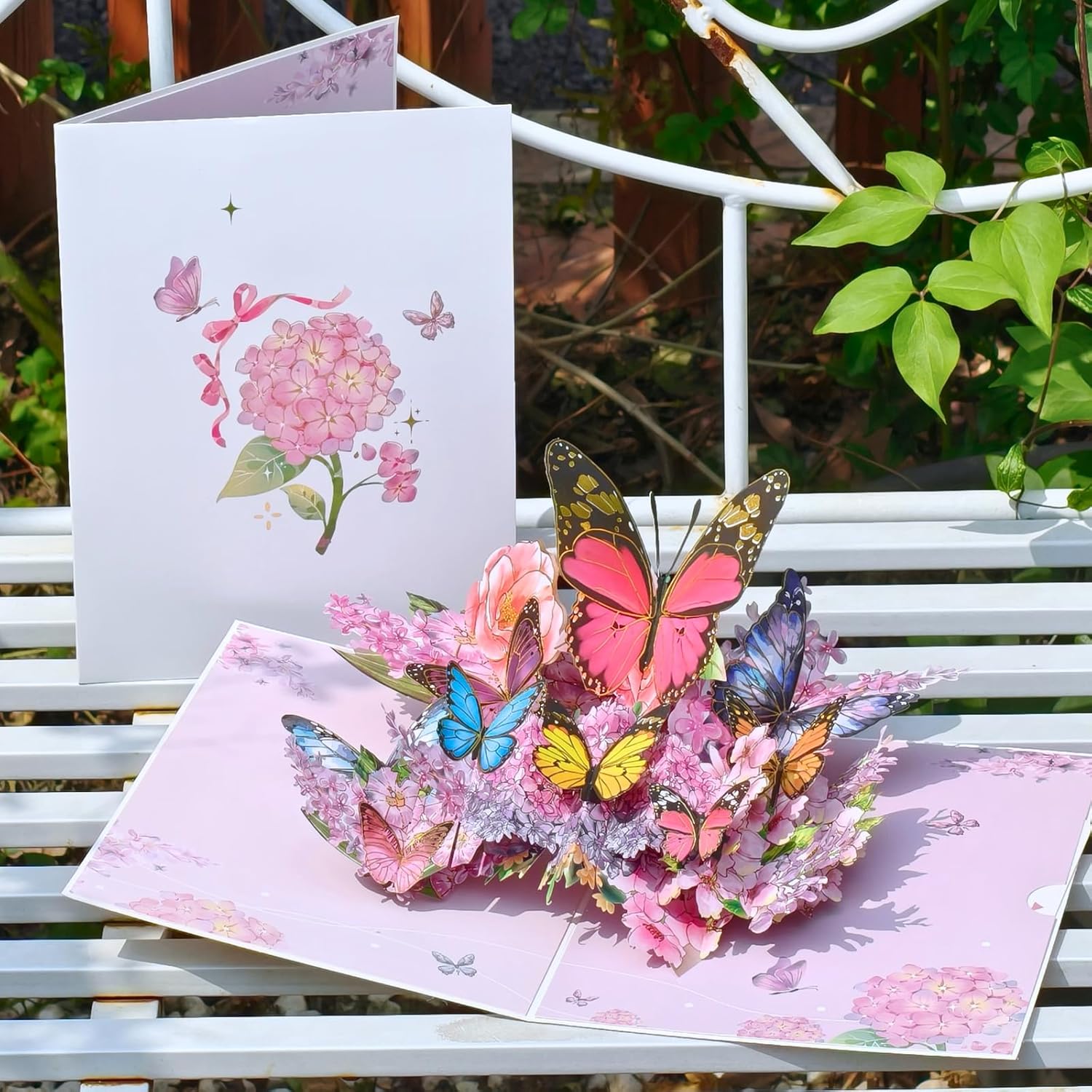 Pop-Up Card 3D Butterflies For Wife, Pink Butterflies Coloful Pop-Up Cards Greeting Card For Mother’S Day, Birthday, Anniversary, Wedding (Red Colorful)