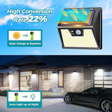 10 Pack Solar Motion Sensor Lights Waterproof Outdoor Security Lights for Garden Yard Fence