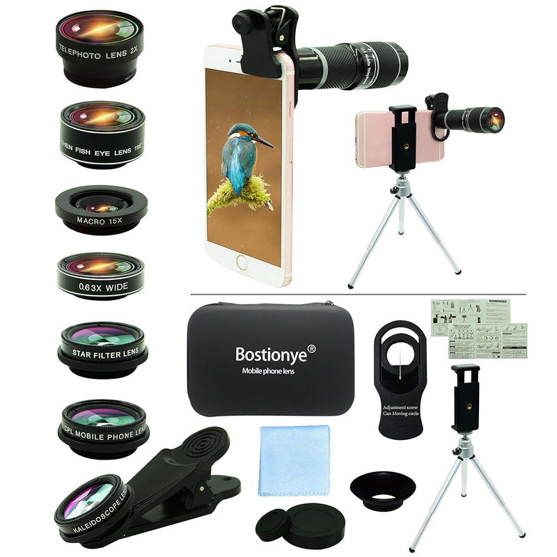 Cell Phone Camera Lens Kit,11 in 1 Universal 20x Telephoto Lens