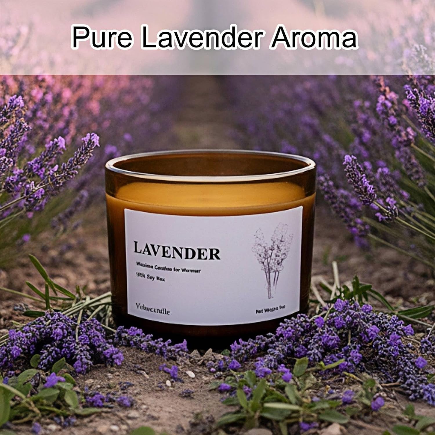 Lavender Wickless Candles For Candle Warmer Lamp, 9Oz Soy Candle With Stirring Spoon & Lid, Wickless Lavender Aroma Ideal For Candle Lamp, Candles Gifts For Women Birthday Christmas Home Aroma