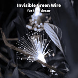 Fiber Optic Fairy Lights Battery Operated, 33Ft 60 Led Mini Fireworks String Lights With Timer, Green Wire Christmas Tre