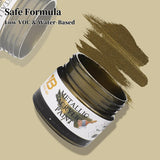 Metallic Acrylic Paint Brass, 100Ml Brass Paint For Canvas, Rock, Stone, Wood, Fabric, Art Supplies
