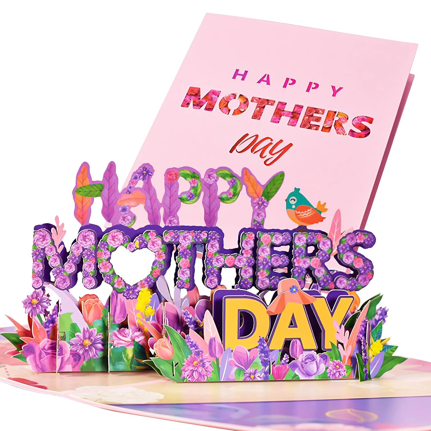3D Mother Pop-Up Greeting Card, Elegant Floral Scene, Includes Envelope & Message Card, Perfect For Mothers, Wives, Grandmas, Or A Special Occasion (Happy Mother’S Day)
