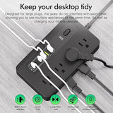 Power Strip with 8 Outlets 3 USB 3 USB C Ports 6 Ft Flat Plug Surge Protector