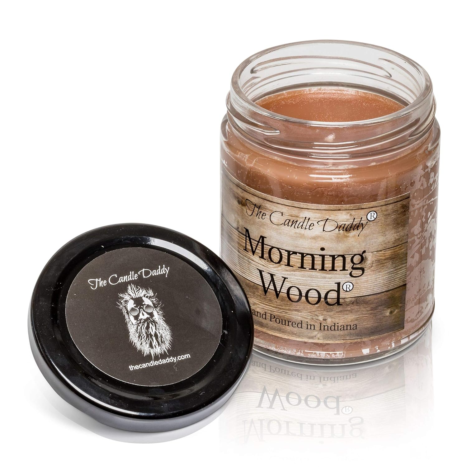 Morning Wood - Cedarwood Vanilla Scent - Funny 6 Oz Jar Candle- 40 Hour Burn Time - Poured In Small Batches In The Usa
