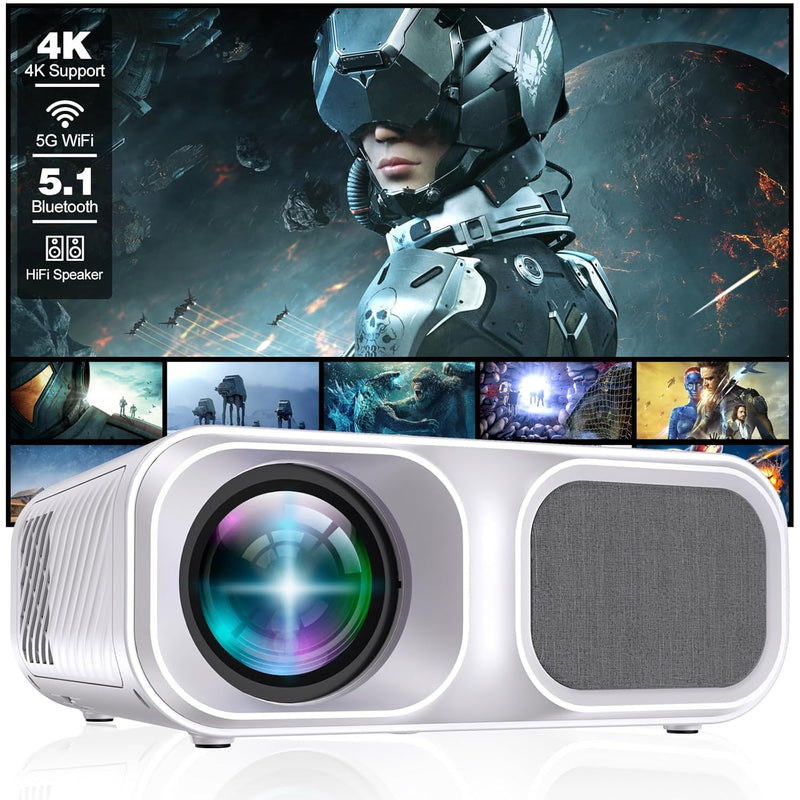 [Upgraded ] Projector, Outdoor Projector 4K Supported, 450 Ansi, 1080P Movie P