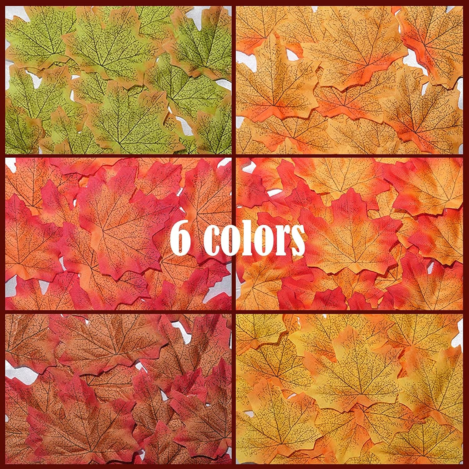 Fake Fall Leaves,300 Pcs Faux Leaves Decoration Artificial Maple Leaves For Autumn Weddings Decorations And Fall Thanksgiving Décor