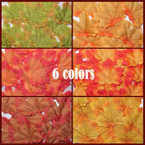 Fake Fall Leaves,300 Pcs Faux Leaves Decoration Artificial Maple Leaves For Autumn Weddings Decorations And Fall Thanksgiving Décor