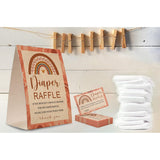 Kraft Paper Diaper Raffle Sign & 50 Guessing Cards - Baby Shower Game Kit - Rustic, Multicolored - Ages 0-36