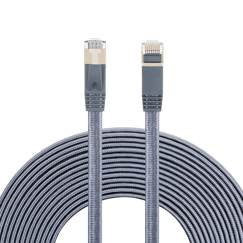 Cat 7 Ethernet Cable 15Ft, Nylon Braided Cat7 Shielded Internet Cable Rj45 Lan