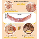 2 Pack Shiny Rose Gold Foil Fringe Garland-4 Layers Thick | Metallic Tinsel Streamers Backdrop Wall Hanging Fringe Banner For Wedding Christmas Decoration Home Hanging Parade Floats