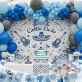 50 Pcs Cielito Lindo Party Favors Mexican Jar Candles Gift For Guests 1 Oz Lavender Scented Soy Wax Candles Bulk Favors For Birthday Baby Shower Party Supplies (Blue)