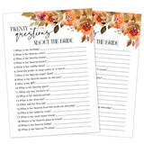 Bridal Shower Games, Boho Wedding Games, Questions About The Bride Game Cards, Engagement Party Favors, Bachelorette Party Supplies, Minimalist Wedding Party Game -05