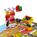 Hallmark Birthday Card for Kids with Legos (Friends Market Building Kit, Ages 5 and Up)