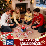 Christmas Friendly Feud Game With 2 Answer Buzzers, Fun Family Christmas Party Games For Adults Xmas Feud Card Trivia Quiz Activities For Holiday Party Family Office Group Team Building