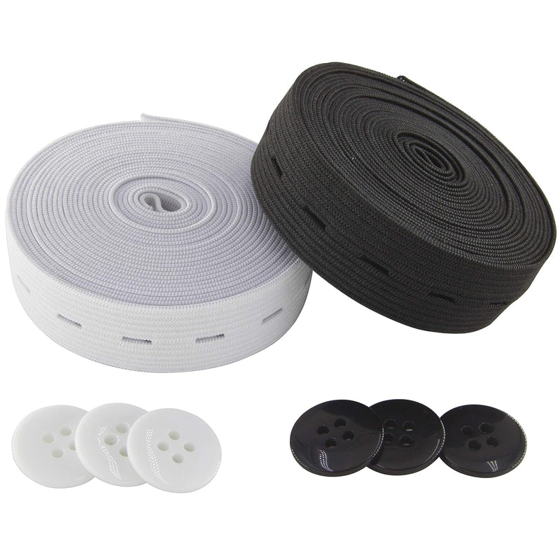 Flat Sewing Band Spool With Buttonholes, Elastic Stretchable, Ideal For Diy Wa