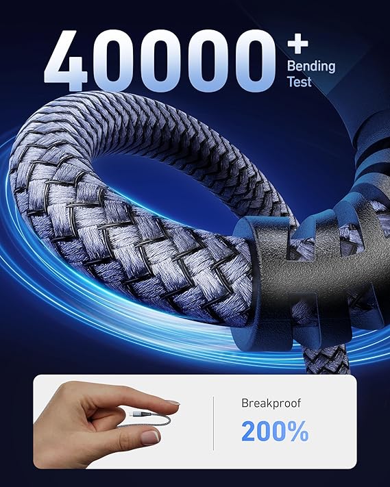 3 Pack Apple MFi Certified iPhone Charger Cable 6FT USB Lightning Fast Charging Nylon Braided Cord for iPhone 14 13 12 11 iPad