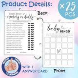 Baby Shower Games, 5" X 7" Guess Who Mommy Or Daddy Baby Shower Game Cards For Boy Or Girl, Gender Reveal Party Decorations Supplies - B02