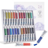 Professional Watercolor Paint Tube Set Artist Grade, 9 Ml 24 Vivid Colors Art Supplies, Premium Non Toxic Water Colors Paint For Adults, Artists & Hobby