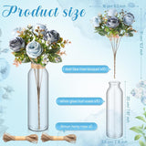 10 Sets Blue Rose Table Centerpiece Decor Bulk For Wedding, Artificial Blue Flower Bouquets Arrangement With Mason Jars Vase For Office Home Kitchen Tea Party Bridal Party Event Table Decor