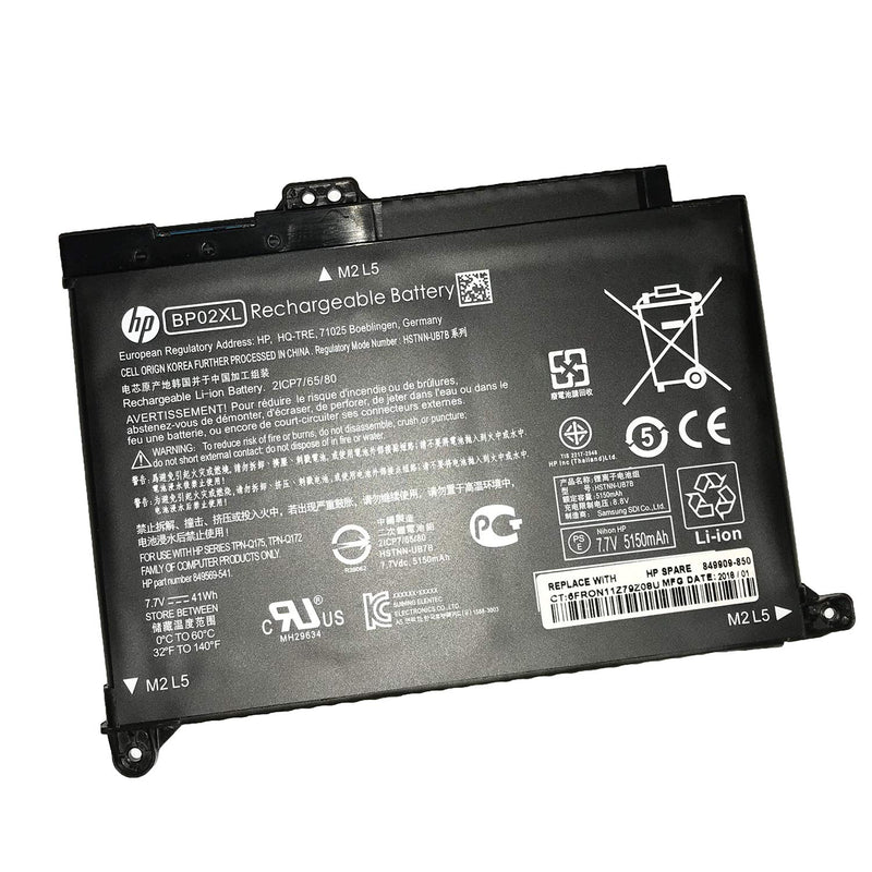 Hp Bp02Xl 849909-850 Laptop Battery Replaceable For Hp Pavilion Pc 15-Au000 Au