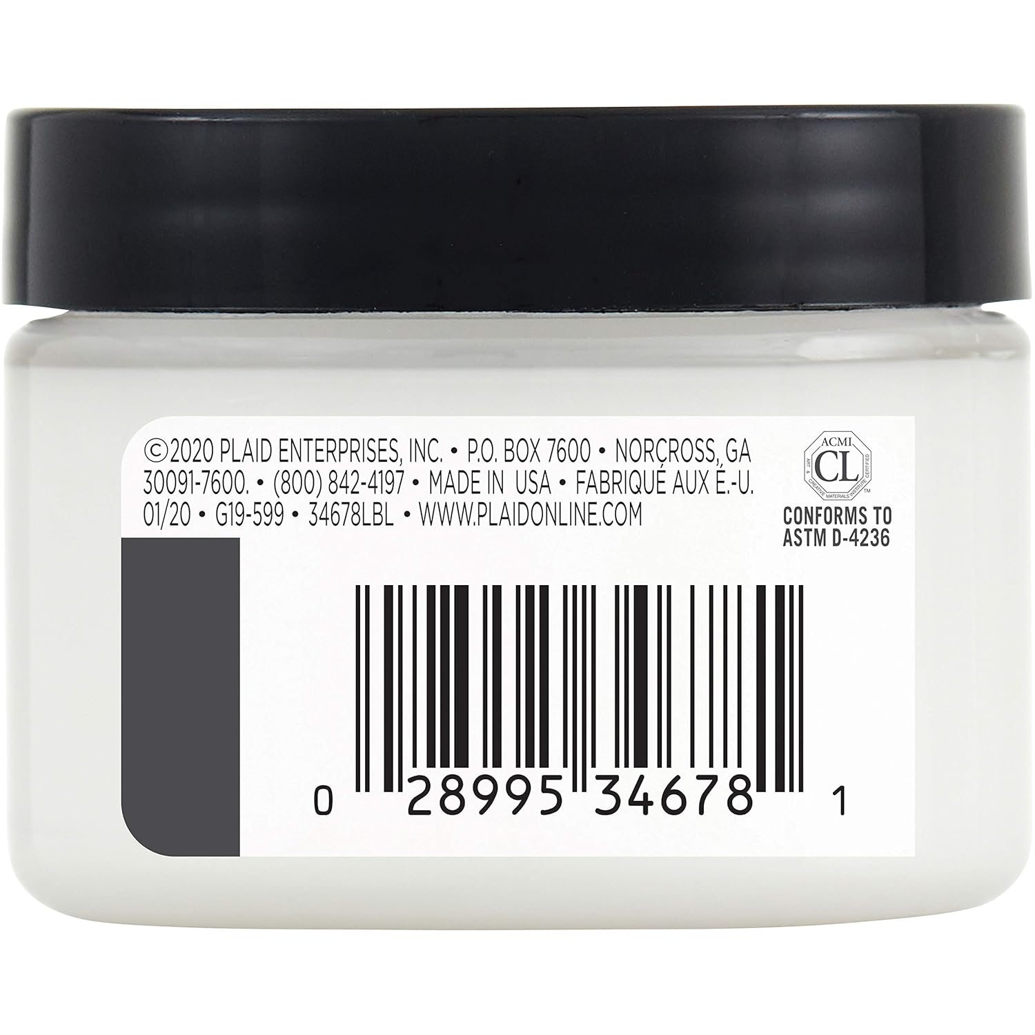 FolkArt 34678 Design Crème Paint, Wicked White, 3 oz