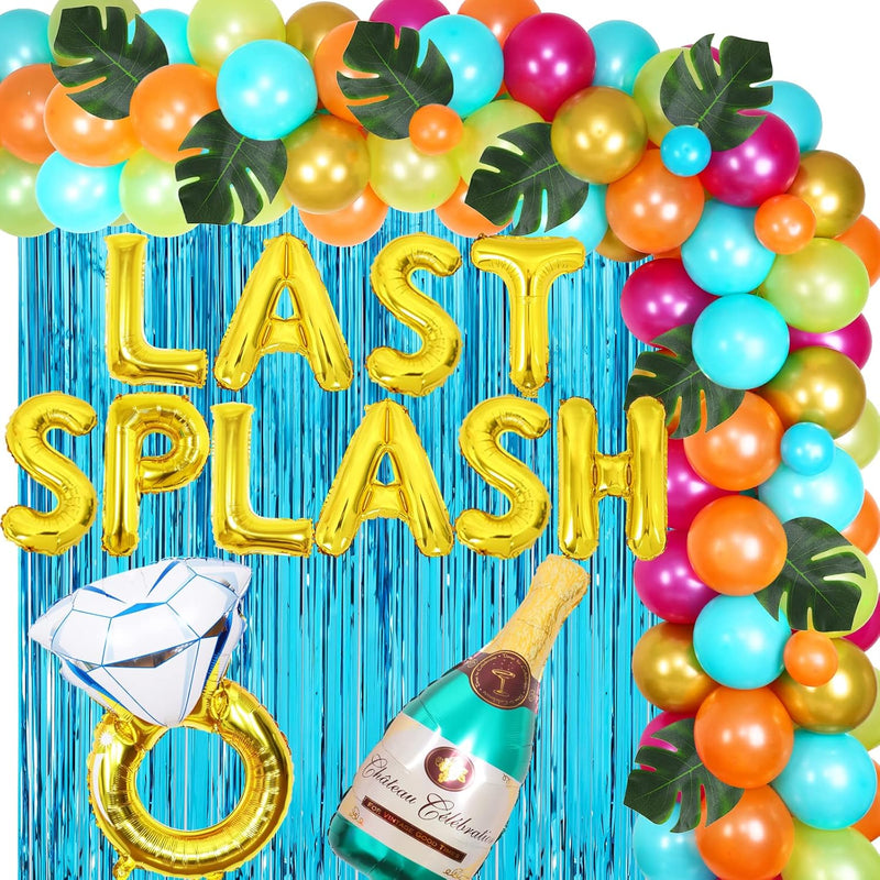 Last Splash Bachelorette Party Decorations, Last Splash Balloon Banner