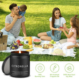 Citronella Candles Outdoor, Scented Candles Soy Jar Candle For Outdoor Patio Indoor Home Scented - Citronella/Lemon Eucalyptus/Lemongrass/Sage & Citrus, Gifts For Father Dad & Men (7Oz - 4 Pack)