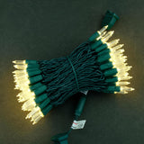 100 Warm White One-Piece T5 Led Christmas Lights, 33 Ft High Waterproof Ul Certified Green Wire String Lights (Warm Whit