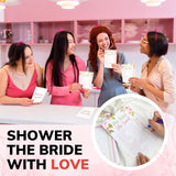 He Said She Said Bridal Shower Game - 50 Pcs Him Or Her Wedding Shower Game For 50 Guests, Engagement Party Games For Floral Bridal Showers Decorations