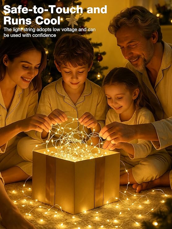6 Pack Battery Operated Fairy Lights 7FT 20 LED Warm White Twinkle String Lights with Timer 3 Modes for Mason Jars Christmas Wreath Party DIY Decor