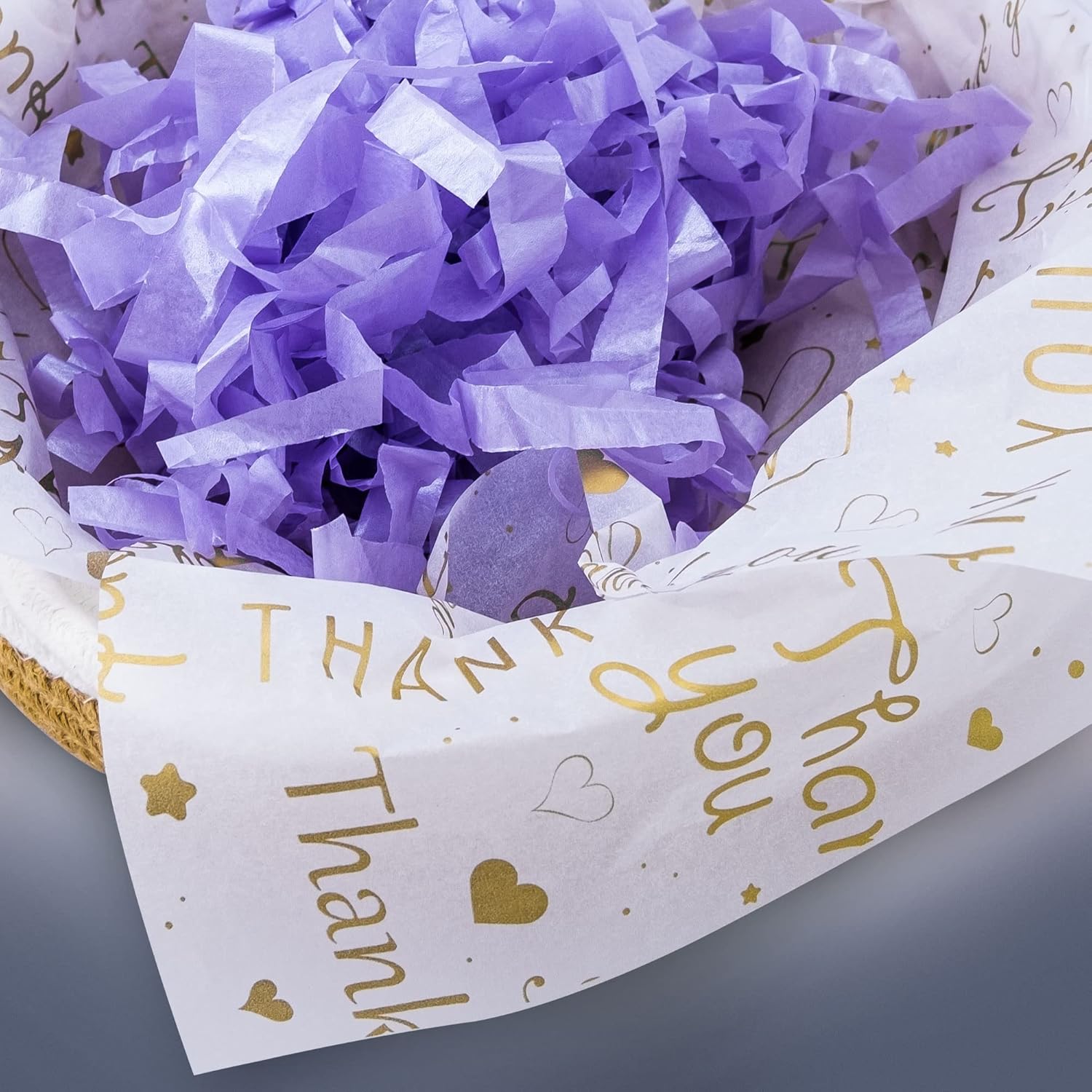 50 Sheets Gold Thank You Tissue Paper Bulk,White With Golden Thank You Tissue Paper For Small Business,Packaging,Gift Bags,14 X 20 Inch (Gold)